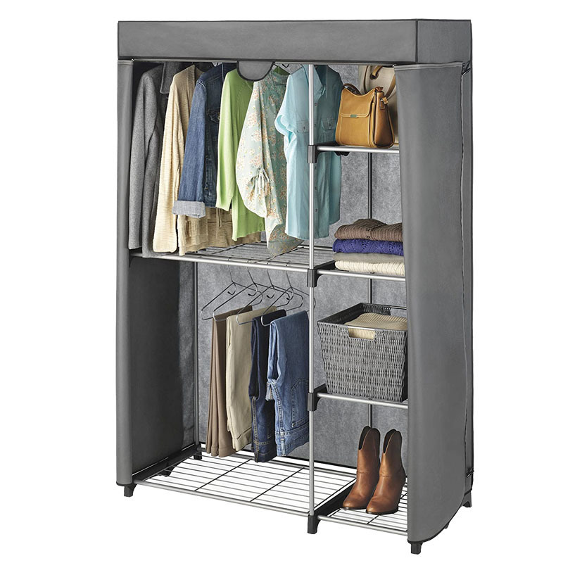 Portable Closet on Wheels and Wardrobe Hangers Space Saving and Closet Hanger Rack Bedroom Storage & Closet Home Furniture Mall