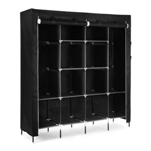 Portable Non woven Fabric closet wardrobe black wardrobe closet for clothes