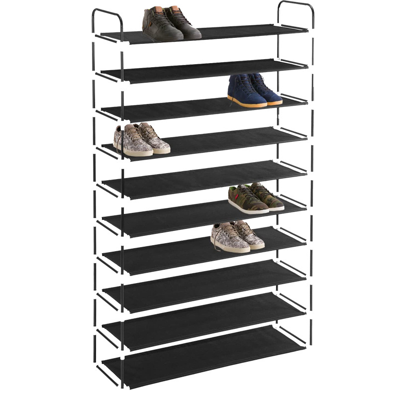 10-Tier Metal 40-Pair Shoe Storage Organizer Shelf Cabinet Shoe Rack Modern Detachable Shoe Rack