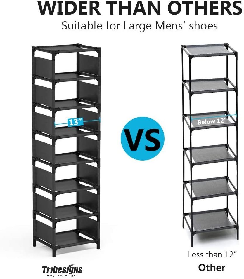 8 tiers shoe stacker shoe slots  iron shoe rack