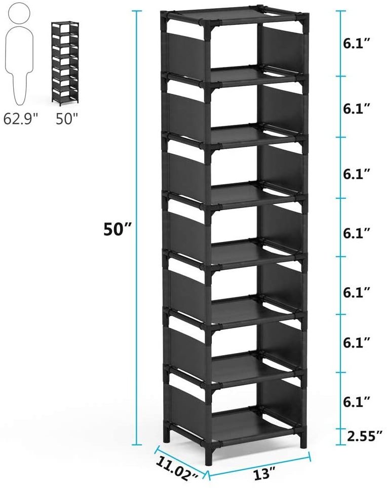 8 tiers shoe stacker shoe slots  iron shoe rack