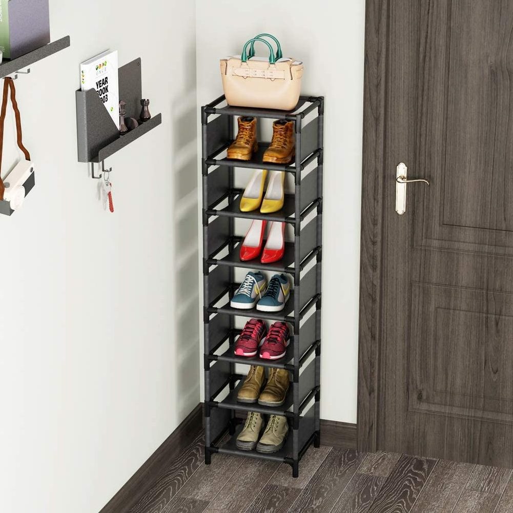 8 tiers shoe stacker shoe slots  iron shoe rack