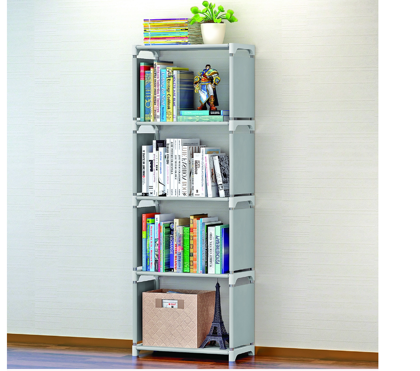 3Tier 3 Cubes Plastic Fabric Closet organizer Shelf