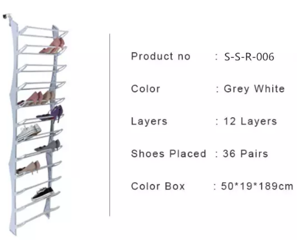 Shoe Store Display Rack Hanging Diy 12 Layer Hanging White Shoe Rack For Shoes Storage Behind A Door