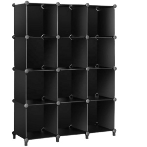 Plastic Cube Storage 6-cube Closet Organizer Storage Shelves Cubes Organizer Closet Cabinet Modular Book Shelf Organ DIY Plastic