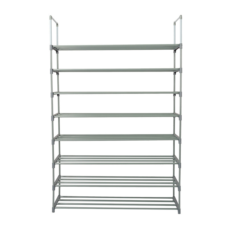 8 Layer Simple Shoe Rack Japanese Style Slipper Shoe Rack Organizer Commercial Vertical Iron Shoe Rack