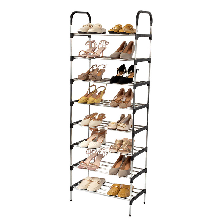 Shoe Rack 8-Tier Metal Shoe Tower 20-Pair Shoe Storage Organizer Unit Entryway Shelf Cabinet with 8 Tiers Durable Metal