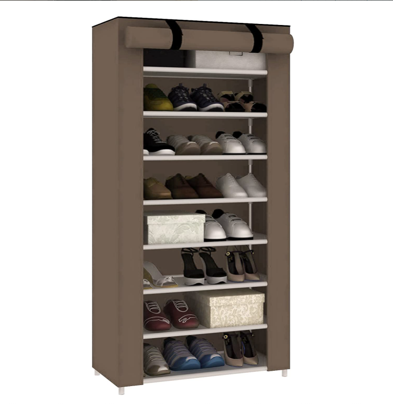 Fabric Stainless Steel Industrial Covered Modern Multi Layer Shoe Rack Over The Door Foldable Shoe Rack Closet Storage Rack