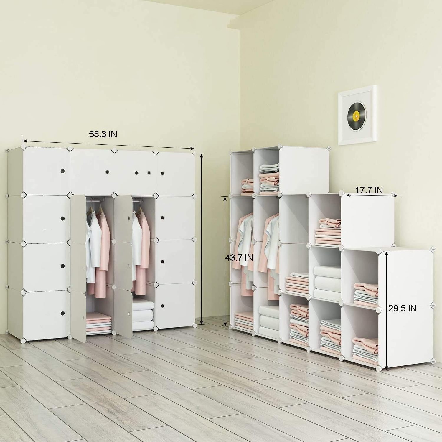 Plastic Combination Children's Wardrobe DIY Magic Piece Wardrobe Folding Assembled Wardrobe Storage Cabinet