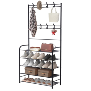 Entryway Coat Rack With Shelf, 3- In- 1 Hall Tree With Shoe Storage, 3- In- 1 Hall Furniture Shoe And Clothes Rack Stand With 8