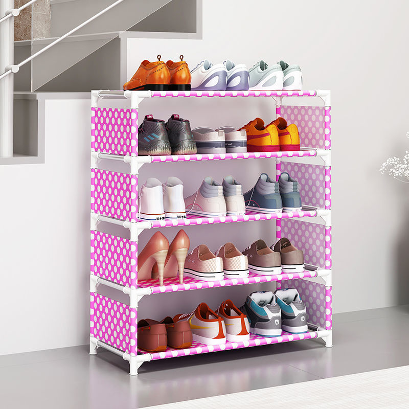 Portable 5 Tier Shoe Rack 2 Pack Tall Vertical Shoe Organizer 20 Pairs Space Saving Adjustable Stackable Shoe Rack