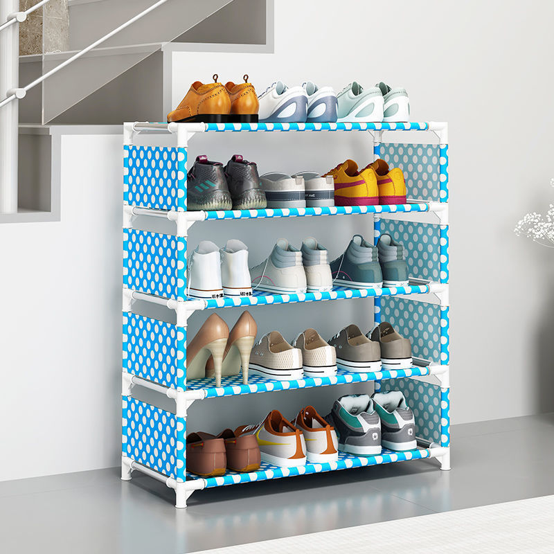 Portable 5 Tier Shoe Rack 2 Pack Tall Vertical Shoe Organizer 20 Pairs Space Saving Adjustable Stackable Shoe Rack