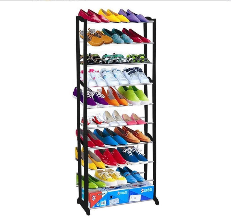 10 Tier Narrow Tall Entryway Shoe Rack Cabinet Tower Boot Shoe Rack Storage Organizer