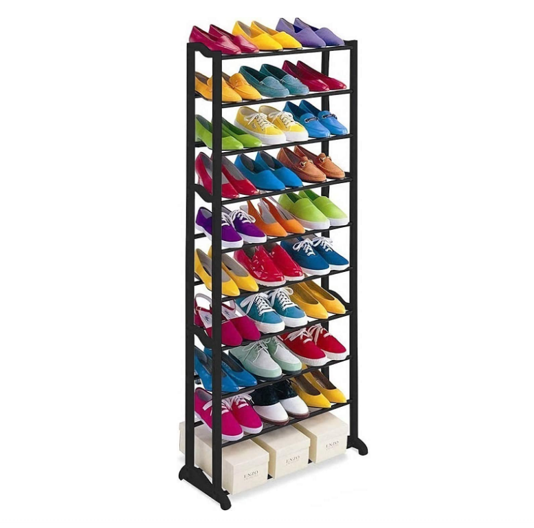 10 Tier Narrow Tall Entryway Shoe Rack Cabinet Tower Boot Shoe Rack Storage Organizer