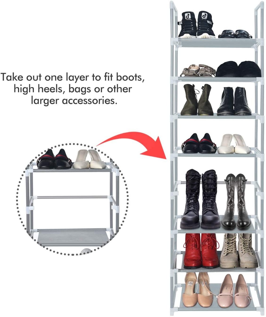 Sturdy Simple Shoe Rack Economical Small Multifunctional Space-Saving Shoe Cabinet Rack For Home Bedroom