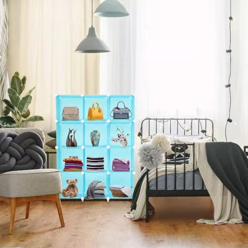 Closet Organizers and Storage Open 9 Storage Cubes Plastic Cube Organizer DIY Room Shelf for Garment Racks Closet Wardrobe