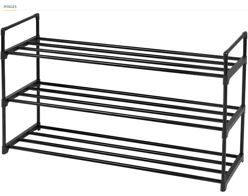 Shoe Organizer Rack Closet 2-Tier Stackable Shoe Rack Small Shoe Storage For Entryway