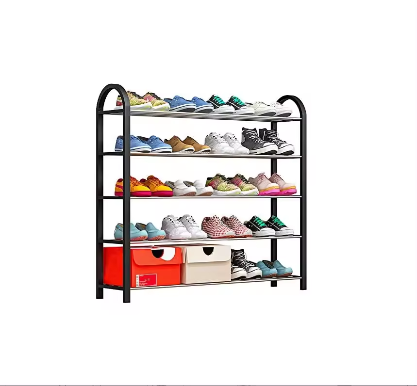 Home Entry Way Simple Foldable Shoe Rack Fashion Storage Organizer Adjustable Thin Shoe Rack