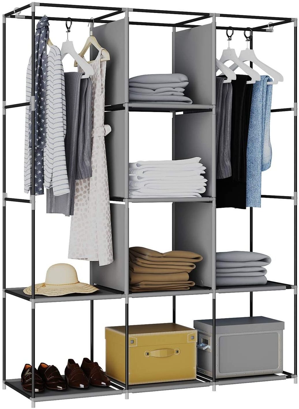 Modern Hanging closet organizer Bedroom Stand style clothes wardrobe closet for sale