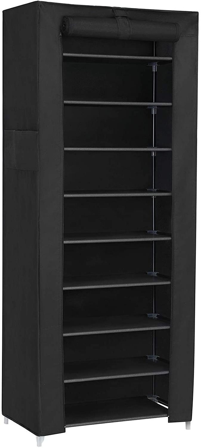 10 Tiers Shoe Rack with Dustproof Closet Shoe Storage Cabinet Organizer