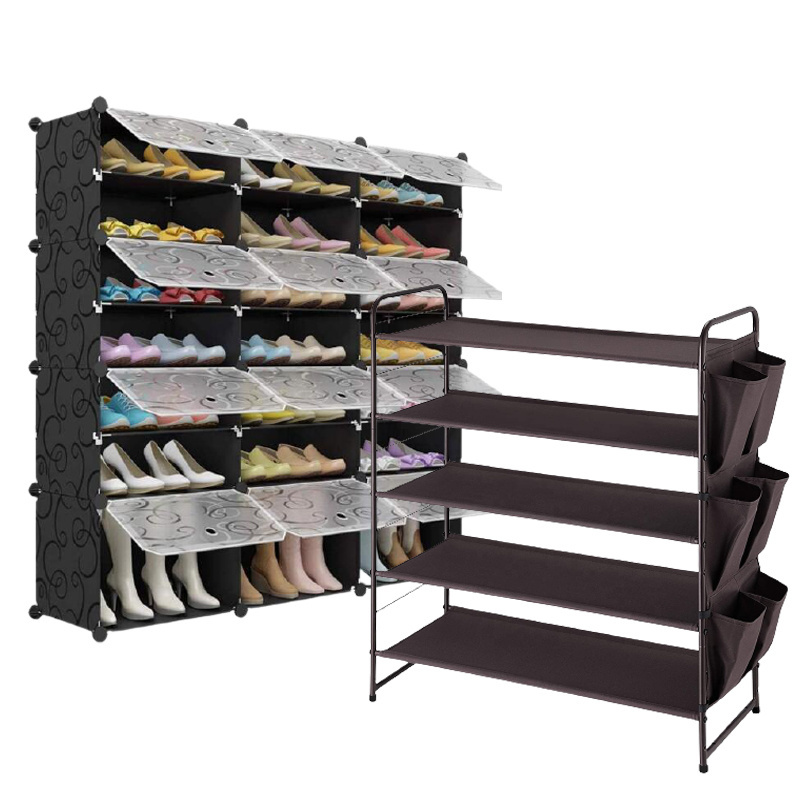 Top Selling Plastic Iron Shoe Rack Adjustable Shoe Slots Space Saving Shoes Organizer Rack For Store Display