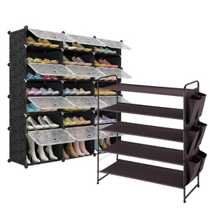 Top Selling Plastic Iron Shoe Rack Adjustable Shoe Slots Space Saving Shoes Organizer Rack For Store Display