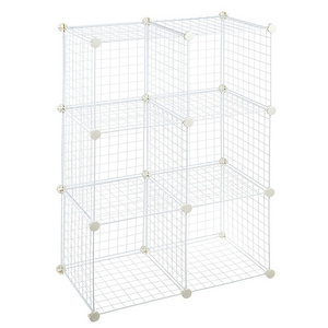 Wire Cube Storage 12-Cube Organizer Metal Wire C Grids Storage Storage Bins Shelving Modular Bookshelf Shelf Closet Cabinet