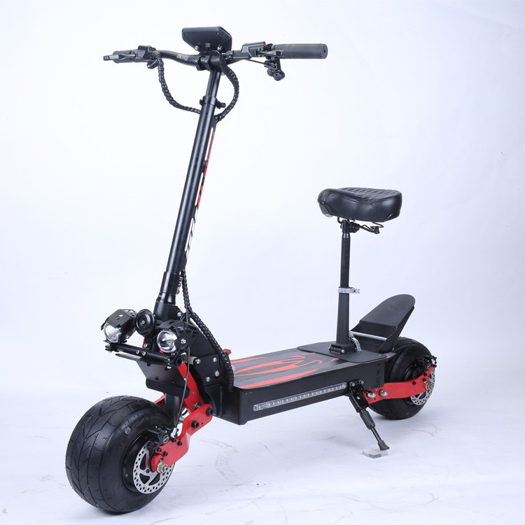 26ah Lithium Battery Off-Road Riding 1600W 60V Double Motors 10'' Fat Tires Electric Scooter for Adult