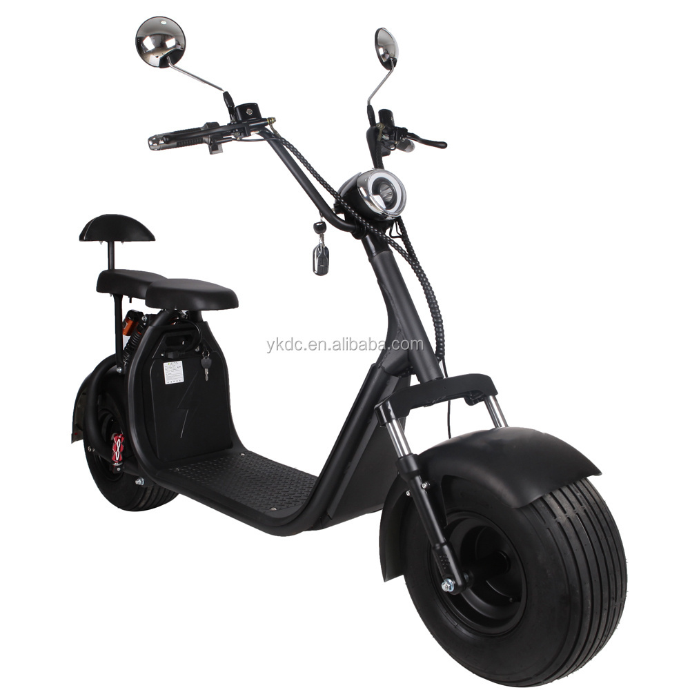 2020 best sell factory  fat tire big wheel 1000W motor  power citycoco in  electric scooter top fast speed motorcycle for adult