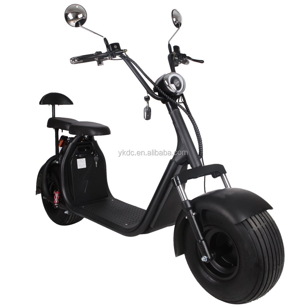 2020 best sell factory  fat tire big wheel 1000W motor  power citycoco in  electric scooter top fast speed motorcycle for adult