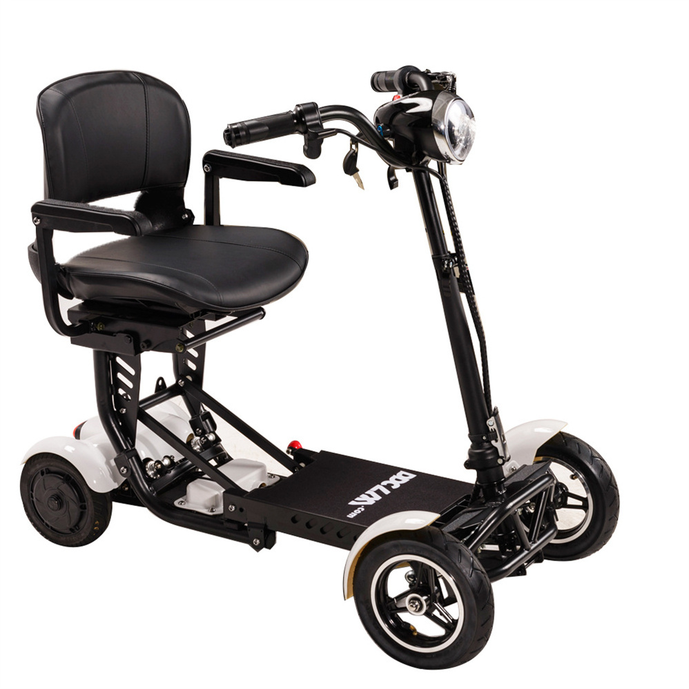 4wheel enclosed folding adult electric mobility scooter for seniors disabled