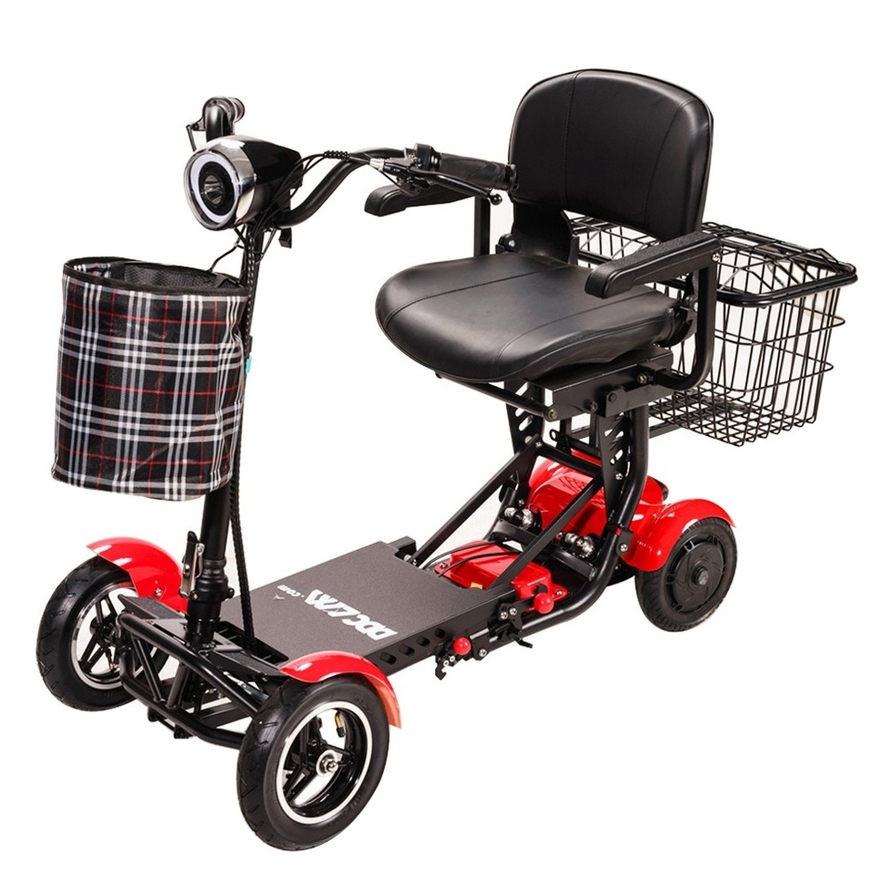 4wheel enclosed folding adult electric mobility scooter for seniors disabled