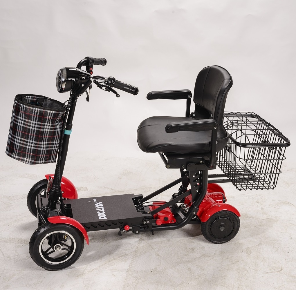 4wheel enclosed folding adult electric mobility scooter for seniors disabled