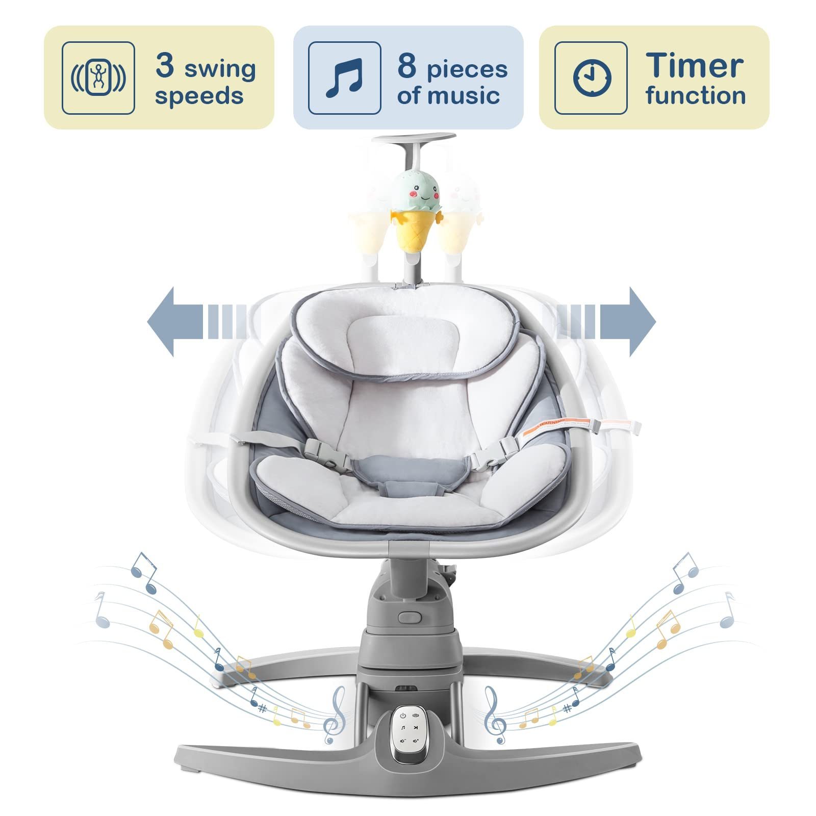 High Quality Bouncer Chair Cradle Baby Rocker Electric Automatic Swing for Baby