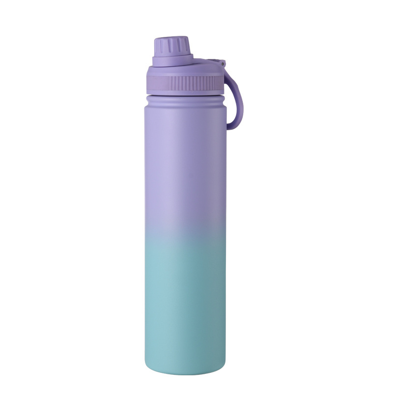 CUPPARK 24oz Wide Mouth Sport Thermos Stainless Steel Water Bottle Insulated Vacuum Flask For Gym