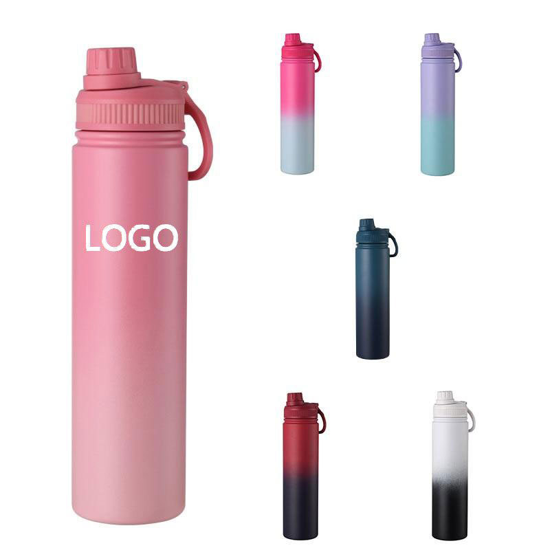 CUPPARK 24oz Wide Mouth Sport Thermos Stainless Steel Water Bottle Insulated Vacuum Flask For Gym