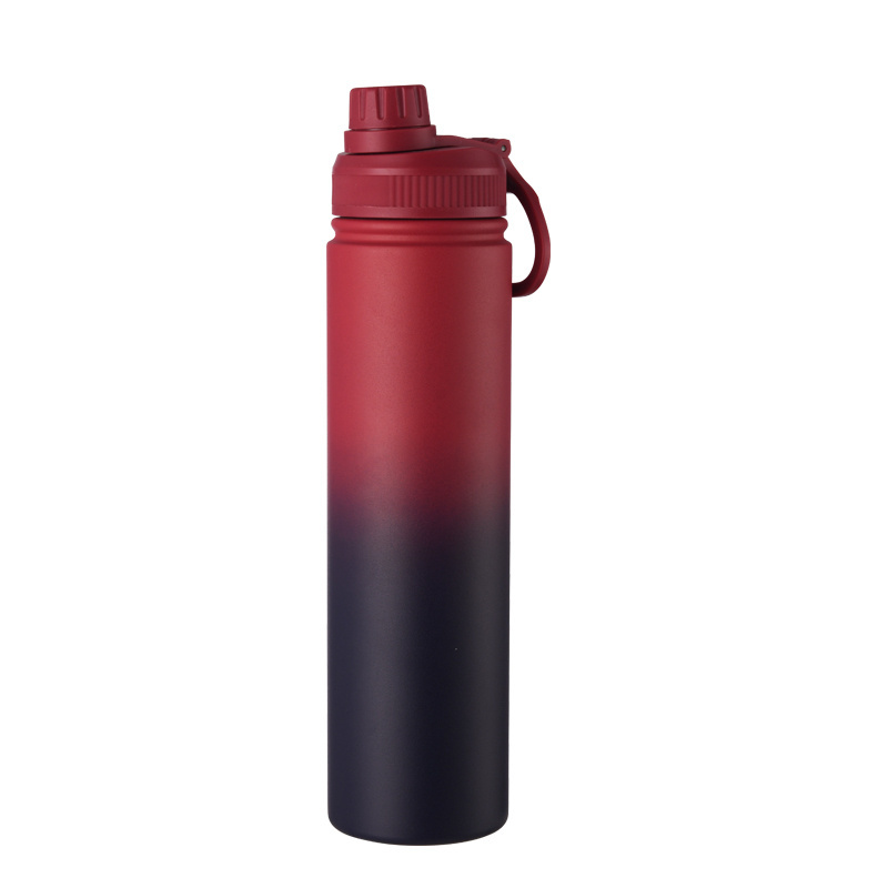 CUPPARK 24oz Wide Mouth Sport Thermos Stainless Steel Water Bottle Insulated Vacuum Flask For Gym