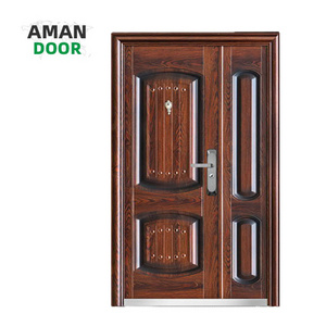 AMAN DOOR double metal door jamaica steel security door for home