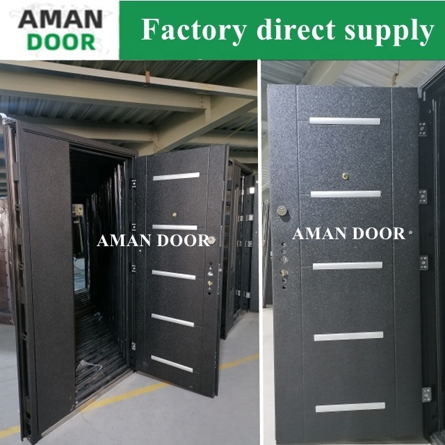 AMAN DOOR double metal door jamaica steel security door for home