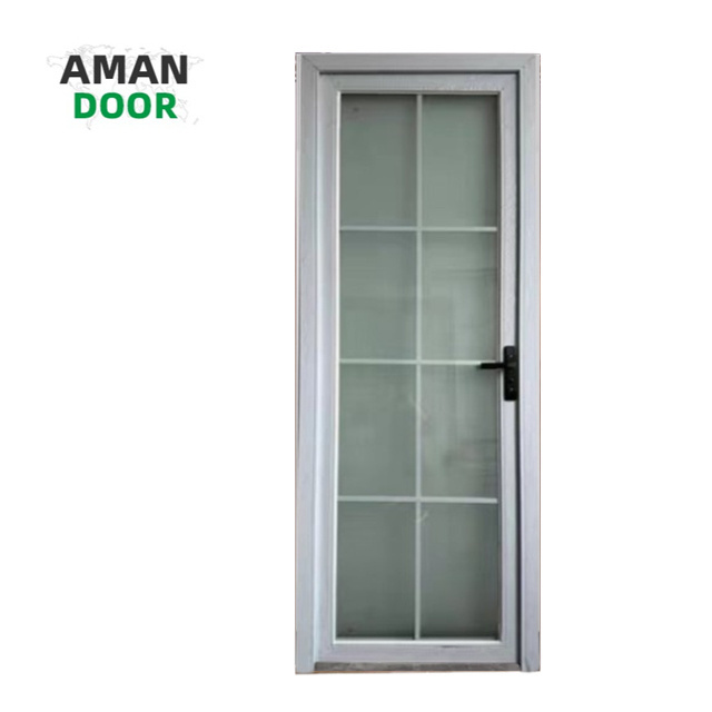 AMAN DOOR stock waterproofing price of frosted glass bathroom door