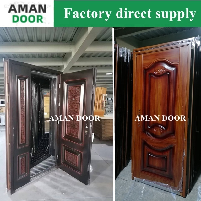 AMAN DOOR used commercial exterior security garage door premium steel doors for home