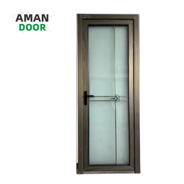 AMAN DOOR stock waterproofing price of frosted glass bathroom door