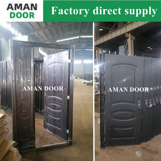 AMAN DOOR double metal door jamaica steel security door for home