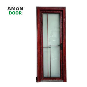 AMAN DOOR stock waterproofing price of frosted glass bathroom door