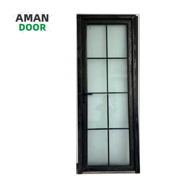 AMAN DOOR stock waterproofing price of frosted glass bathroom door