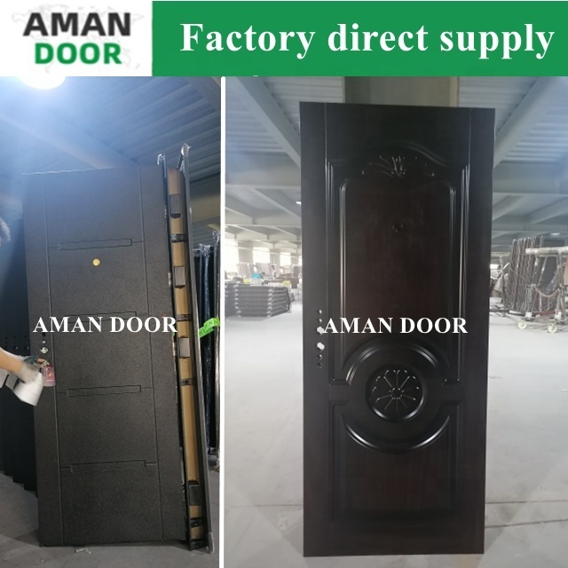 AMAN DOOR black metal french doors stainless steel main door tower bolt security