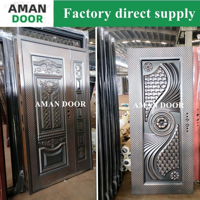 AMAN DOOR used commercial exterior security garage door premium steel doors for home