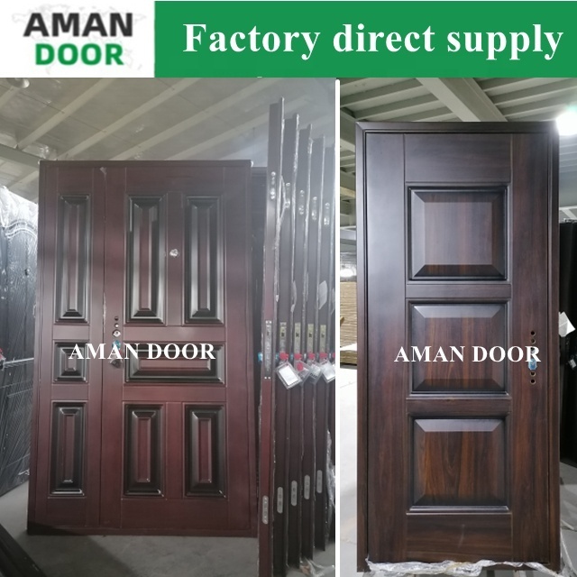 AMAN DOOR High Quality American Modern Hotel Villa Commercial Exterior Security 304 Stainless Steel Door