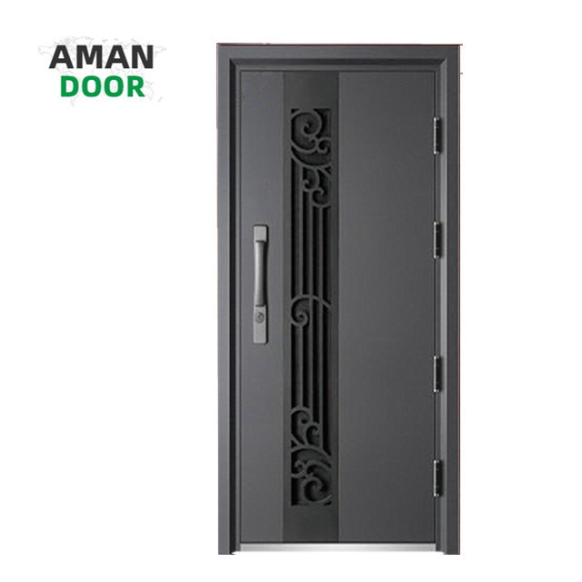 AMAN DOOR Turkey Modern Luxury Design Smart Lock Entrance Entry Front Armored Security Steel Doors