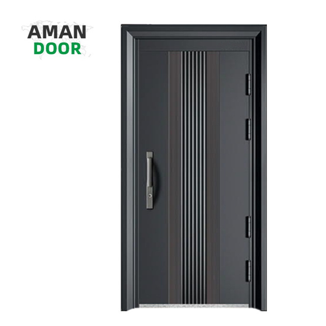 AMAN DOOR Turkey Modern Luxury Design Smart Lock Entrance Entry Front Armored Security Steel Doors